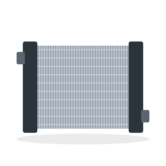 Engine cooling radiator